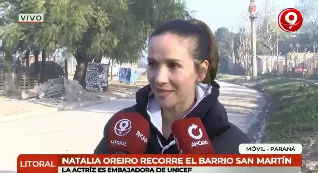 Natalia Oreiro en Paraná: "La pobreza se maximiza cada año"
