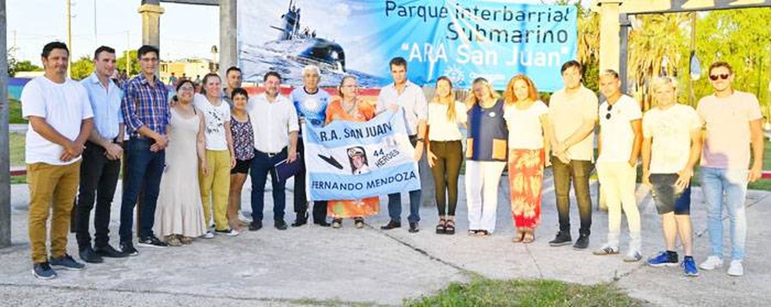 El parque interbarrial de la zona noroeste lleva el  nombre �SSubmarino Ara San Juan⬝