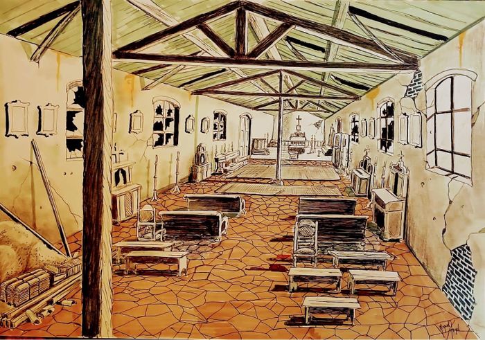 Convento iglesia dibujo