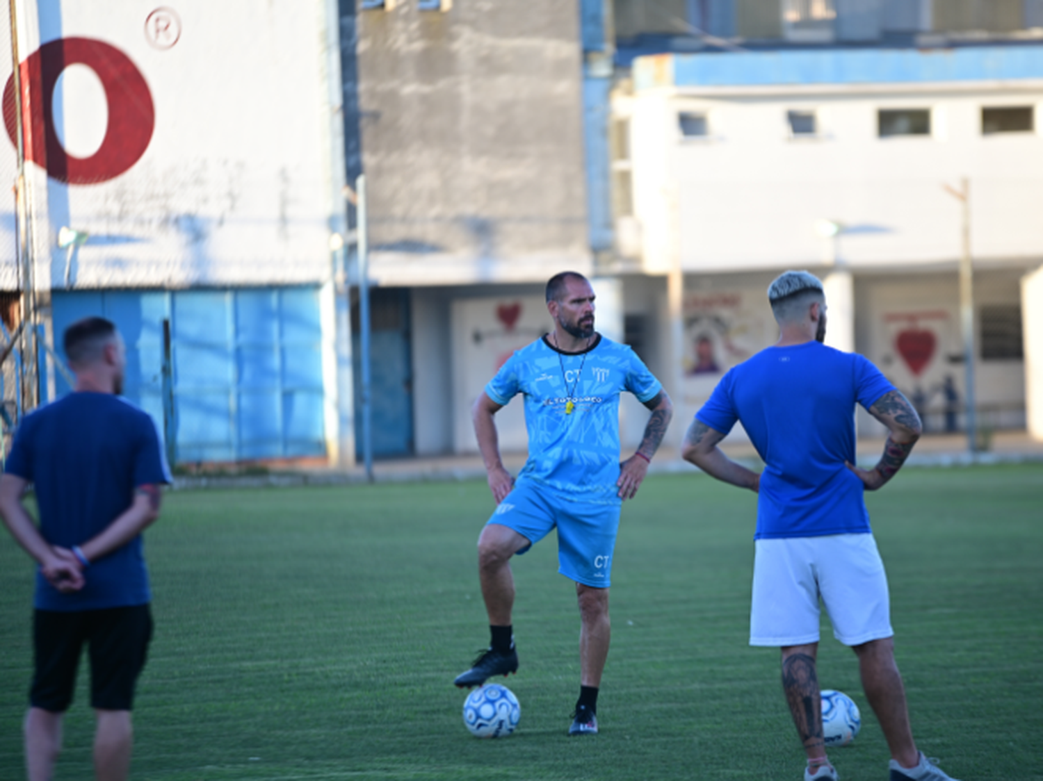 Matías Minich durante uno de los últimos entrenamientos de Juventud previo al partido final con Ben Hur.