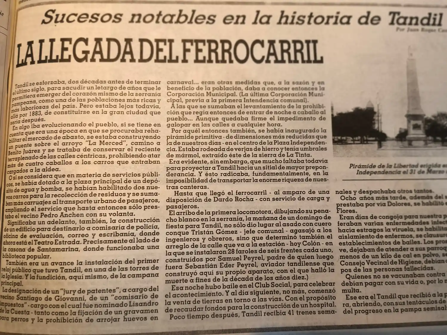 La llegada del ferrocarril