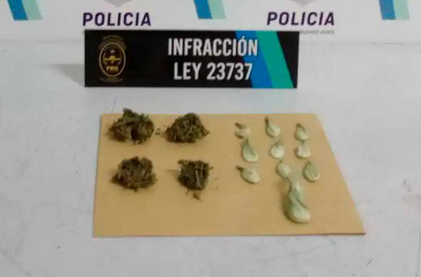En un control atrapan a un hombre con cocaína y marihuana
