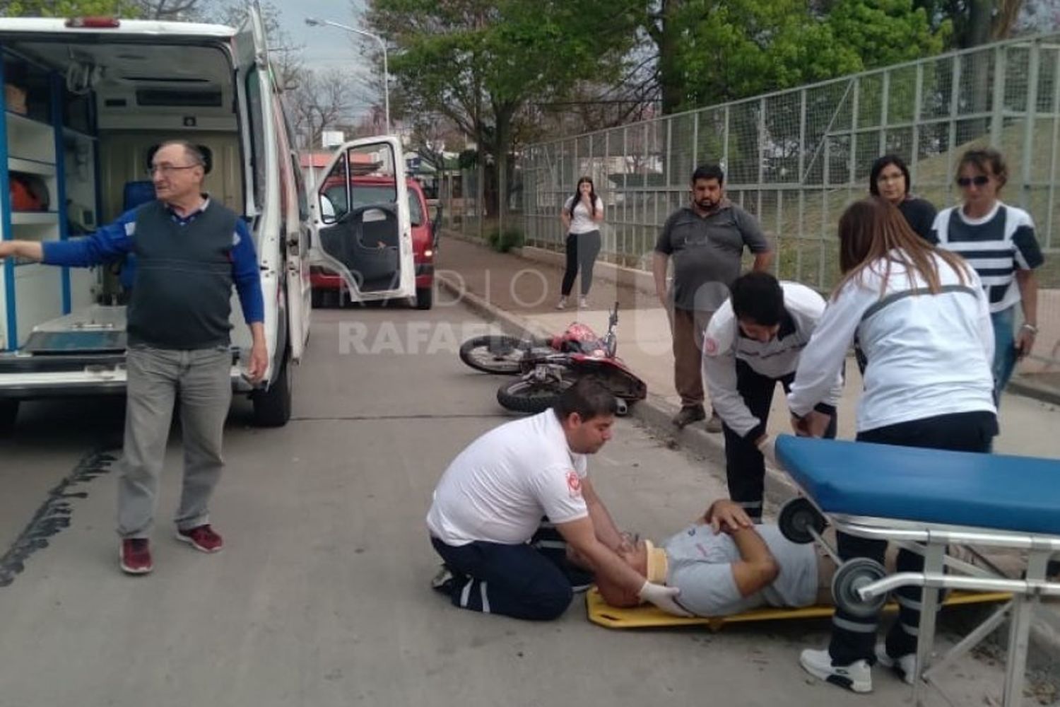 Rafaela: fuerte accidente terminó con un hombre de 50 años con pérdida de conocimiento