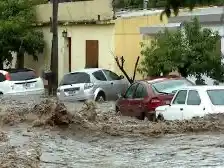 Calles de Córdoba inundadas.