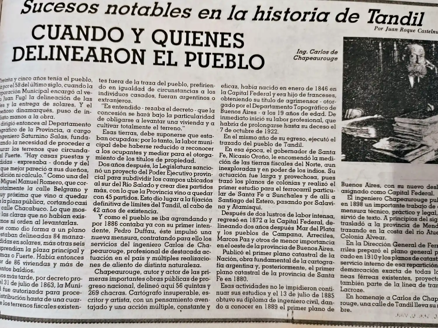 ¿Cuándo y quiénes delinearon el pueblo?