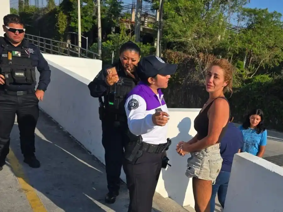 María Belén Zerda el día de su aparición (Foto X Cancún Urbano)