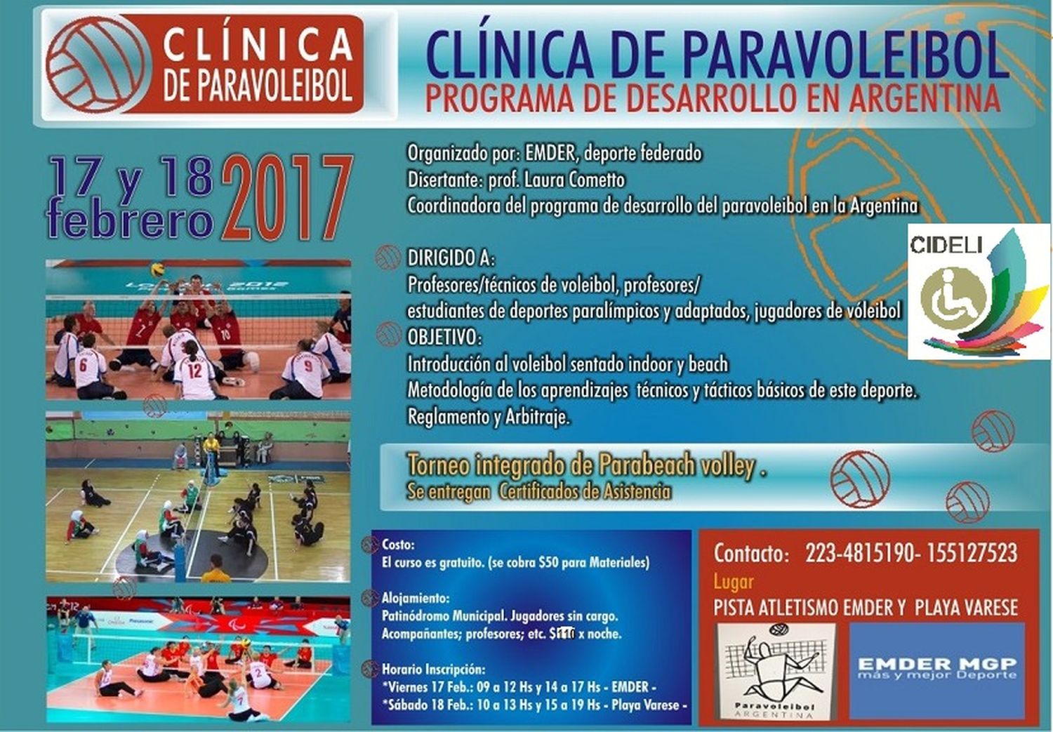El Paravoleibol tendrá su clínica este fin de semana