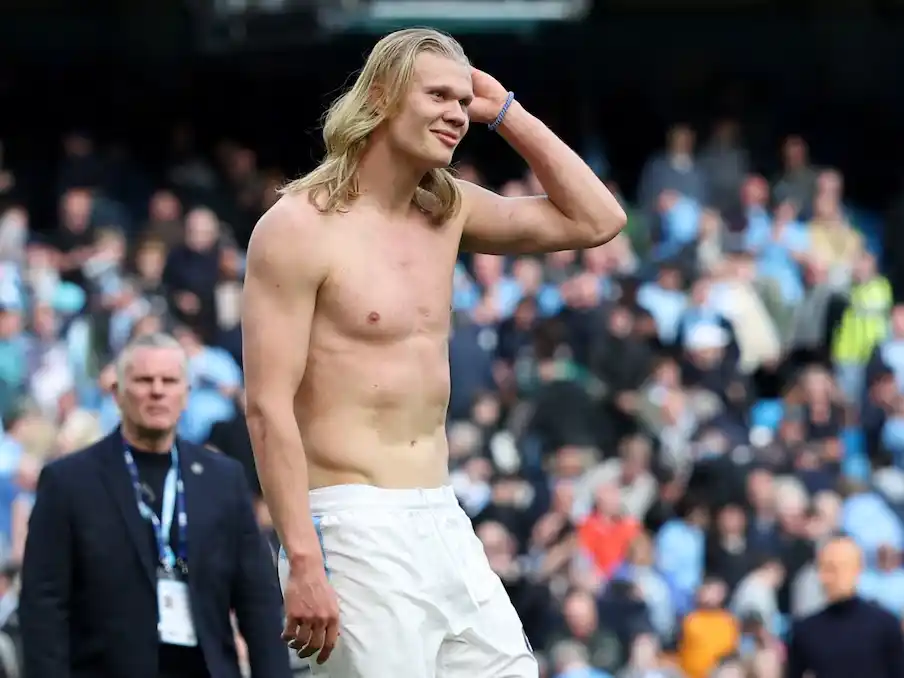 El físico de Erling Haaland dio de qué hablar en Inglaterra: cuidado personal y disciplina (Reuters)