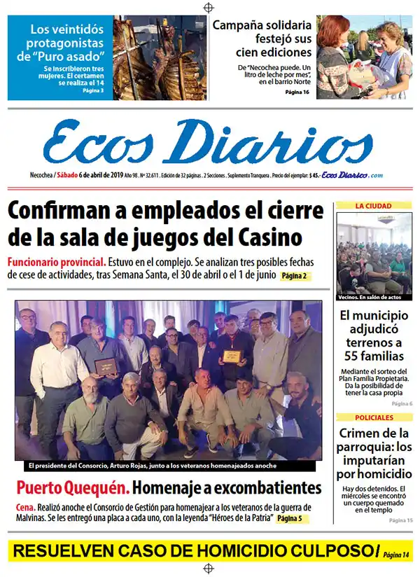 Tapa del 6 de abril de 2019