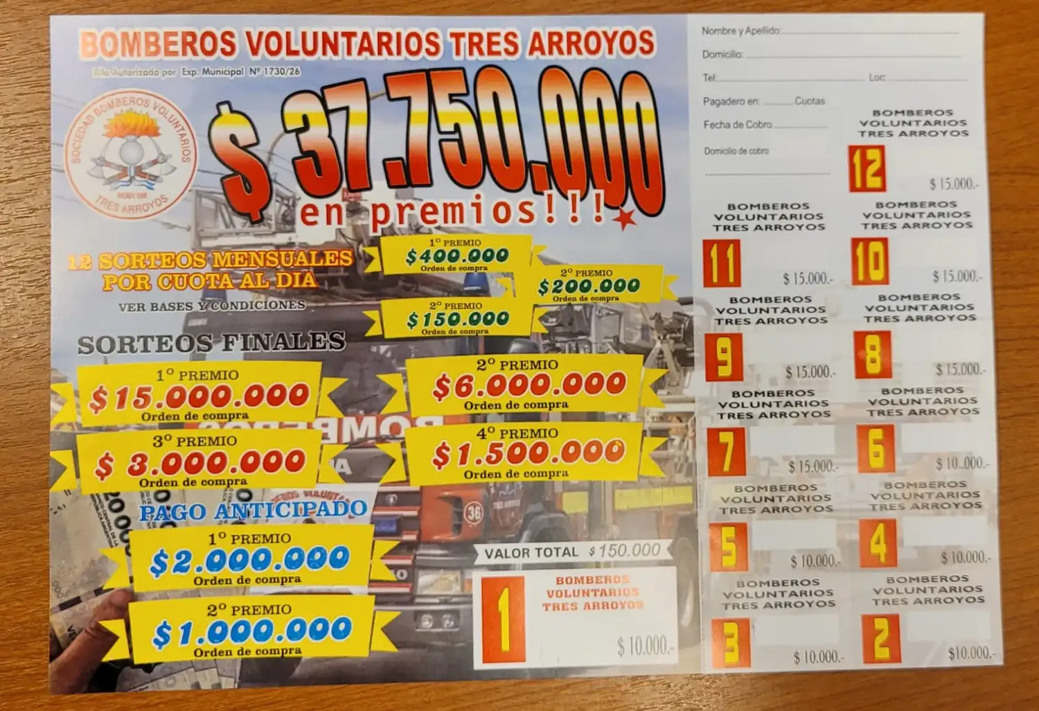 Nota Rifa Bomberos - 3