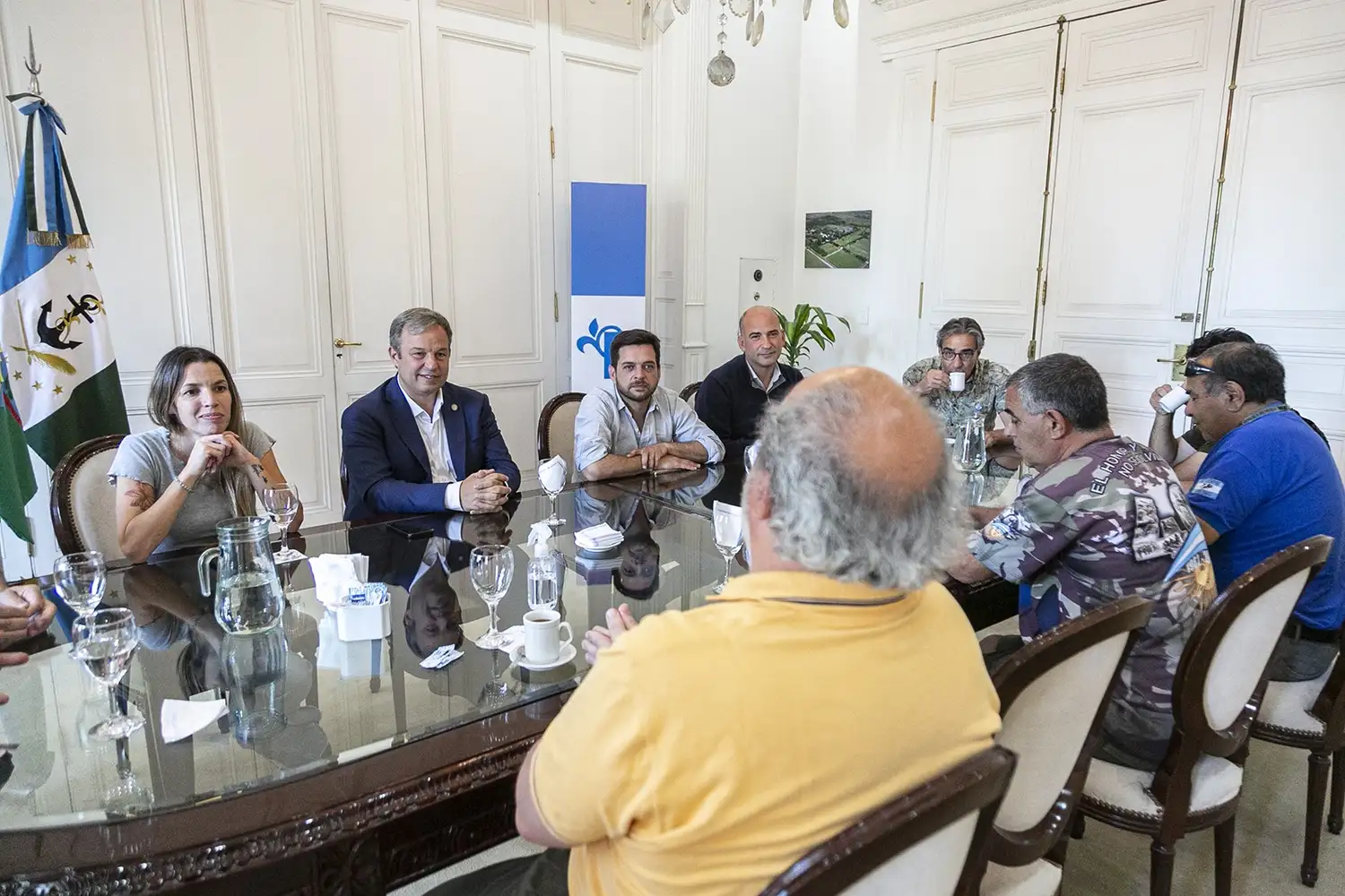 Cascallares y Fabiani durante el encuentro en el Palacio Municipal.