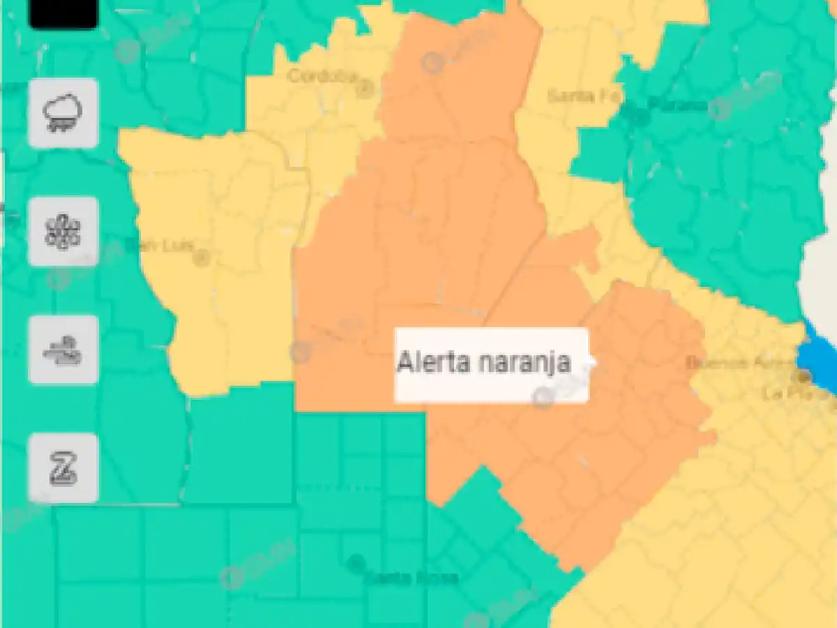Alerta naranja: el Servicio Meteorológico advierte sobre tormentas fuertes