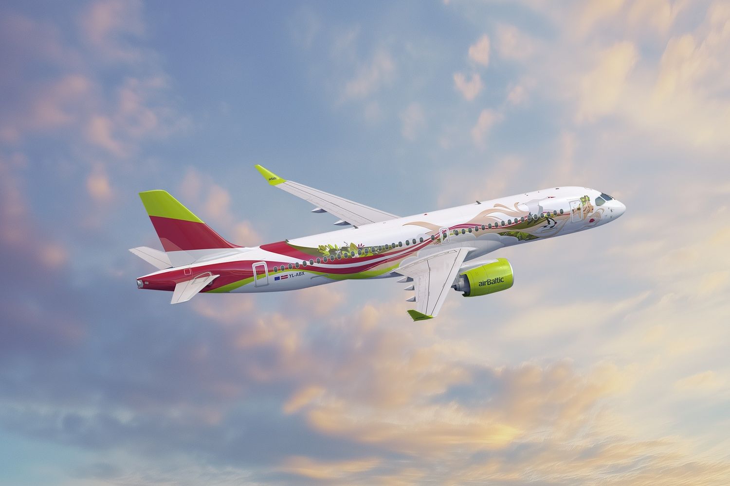 airBaltic presenta su Airbus A220 número 50 con un livery especial