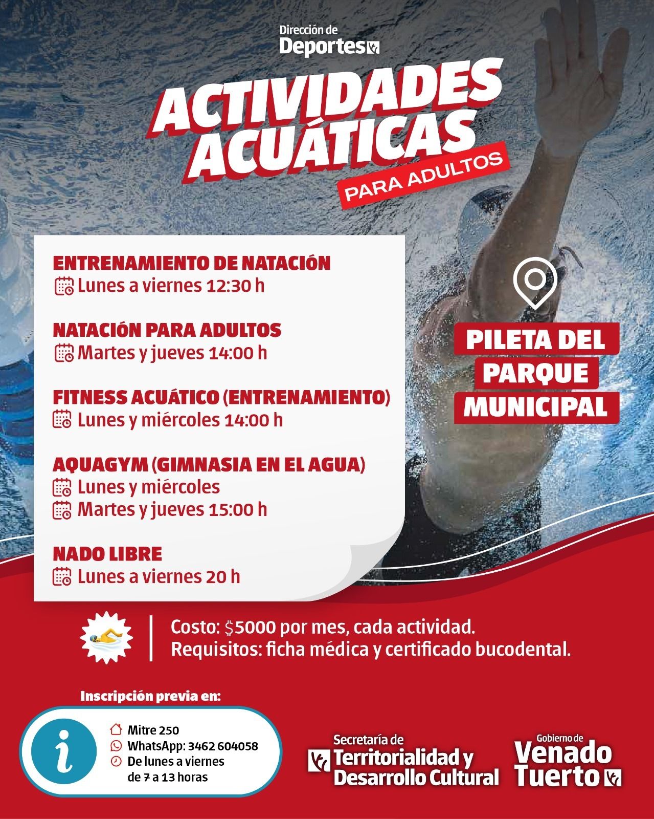 actividades acuáticas