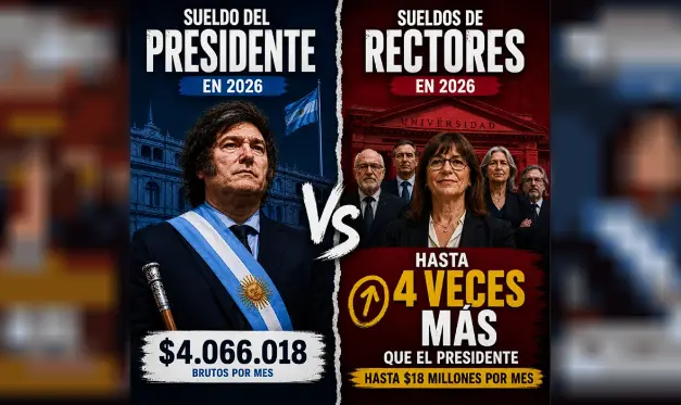 El jefe del Poder Ejecutivo cobra de $4 millones brutos por mes
