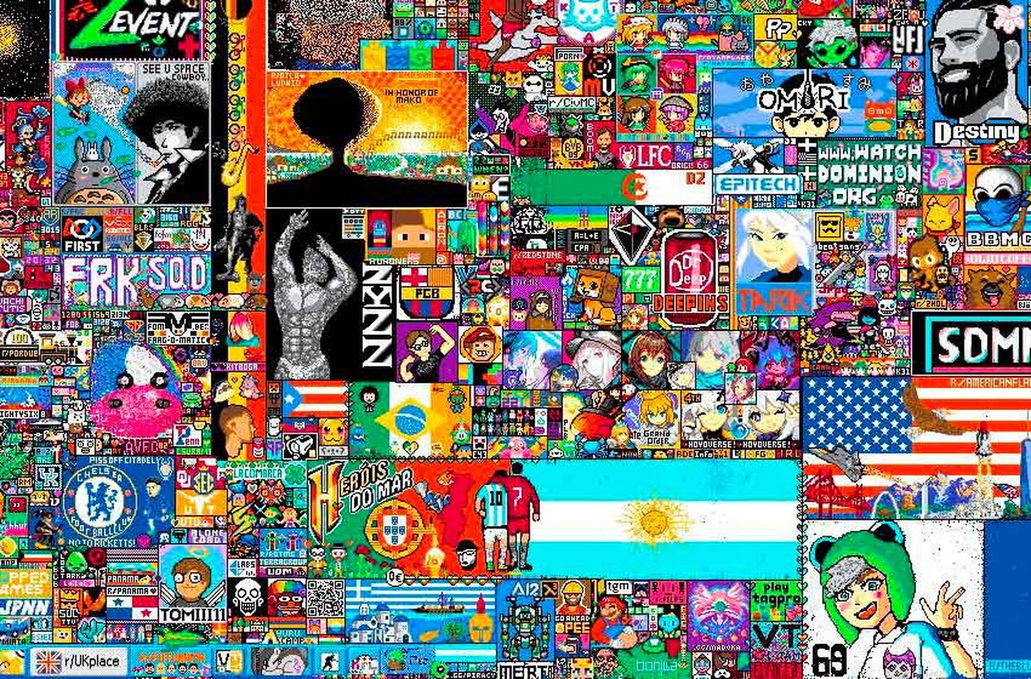 Qué es el Reddit Place y como quedó constituido el mural de pixeles