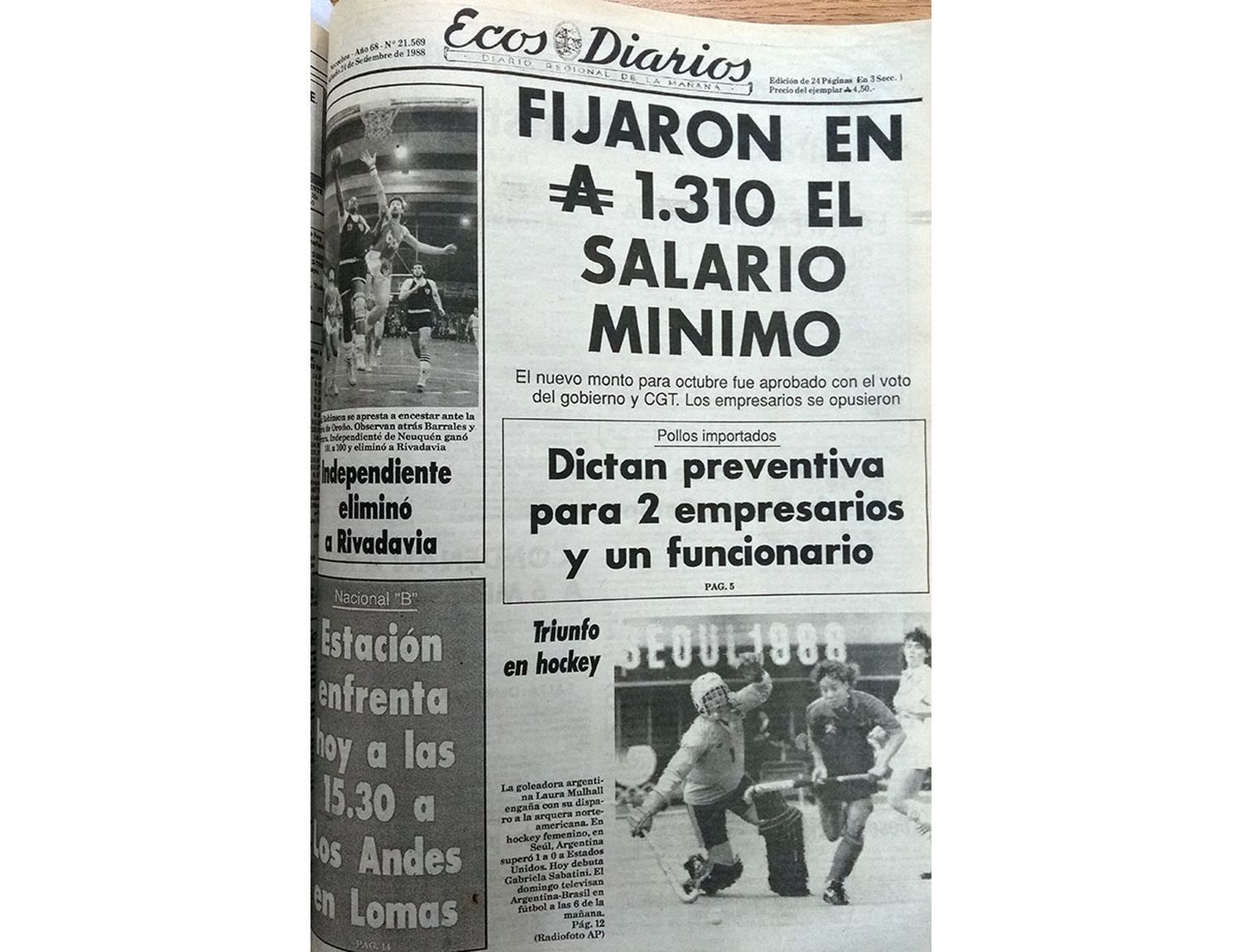 Jueves 22 de septiembre de 1988