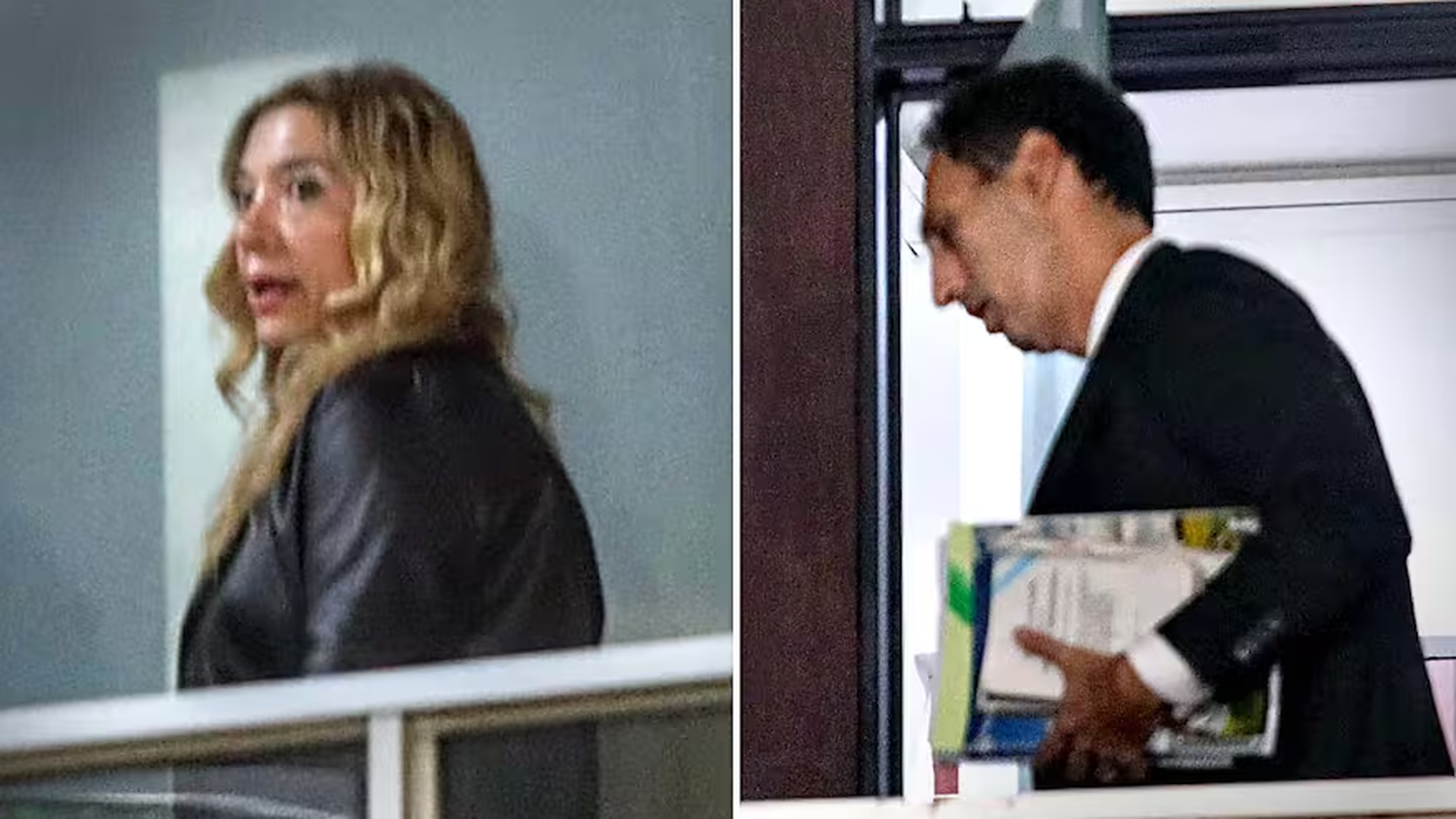Los jueces Verónica Di Tommaso y Maximiliano Savarino a la salida de la sala donde se desarrolló el juicio por la muerte de Diego Maradona