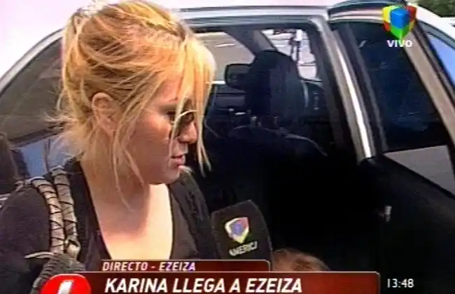 Karina dejó todo y viajó a ver al "Kun"