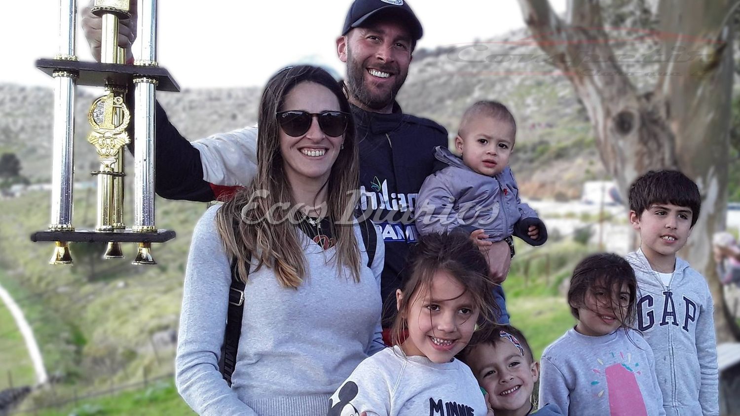 Ignacio Rodríguez y su familia en el festejo anterior