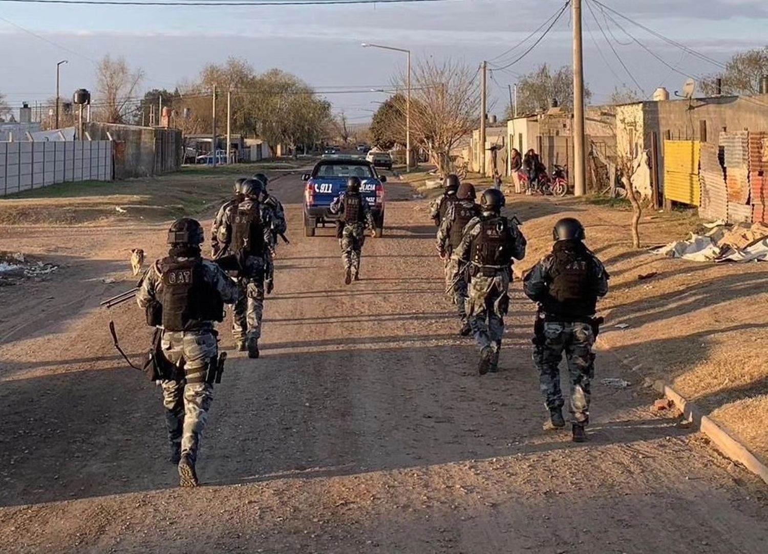 19 móviles y 46 efectivos se desplegaron en la ciudad. Foto: GSF