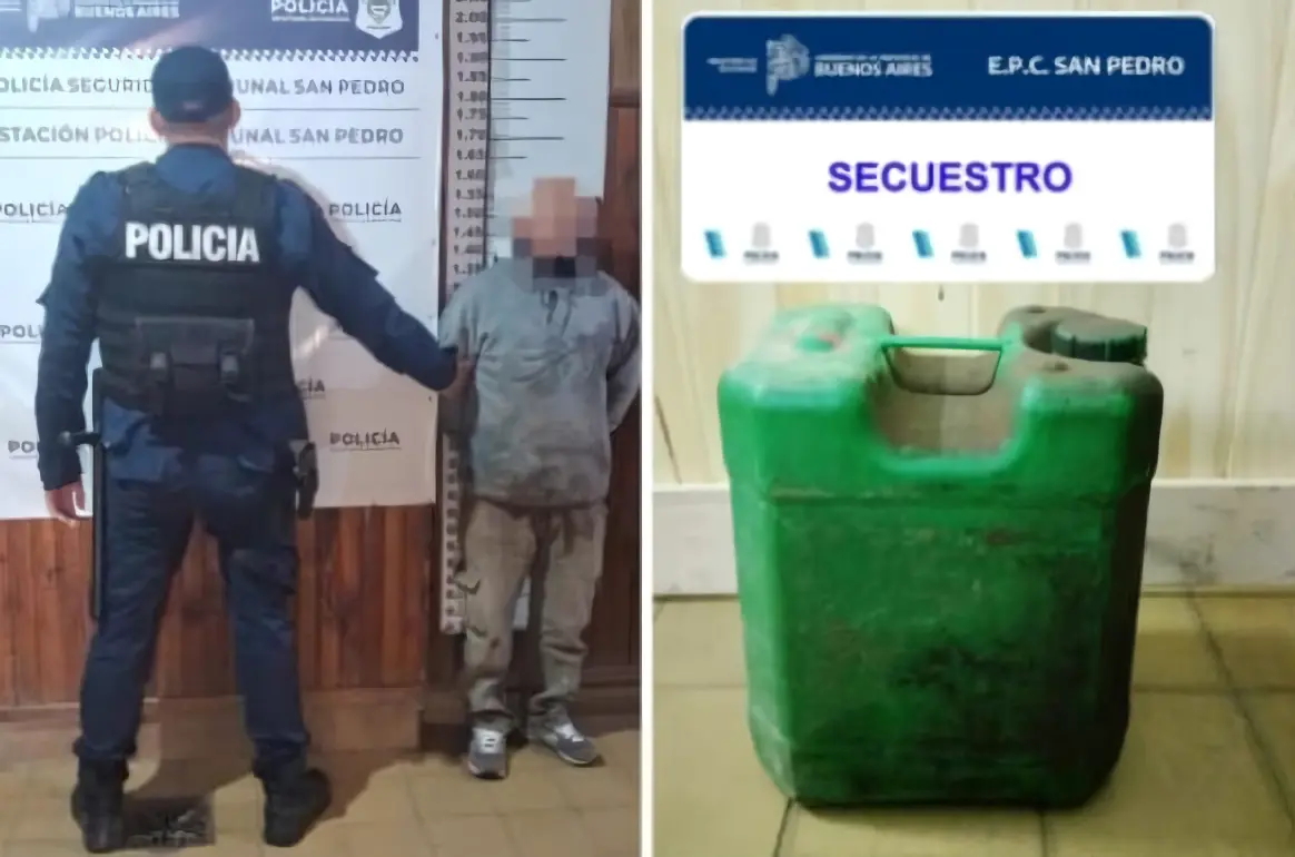 El sujeto fue aprehendido y trasladado a la Comisaría.