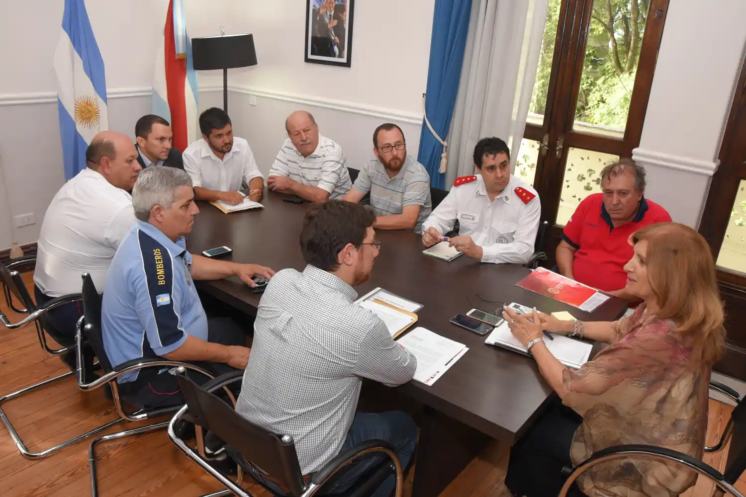 El Gobierno recibió a Bomberos Voluntarios
