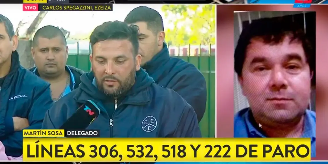 Ezeiza: A raíz de la muerte de un chofer hay paro en las líneas de colectivo 306, 532, 518 y 222 
