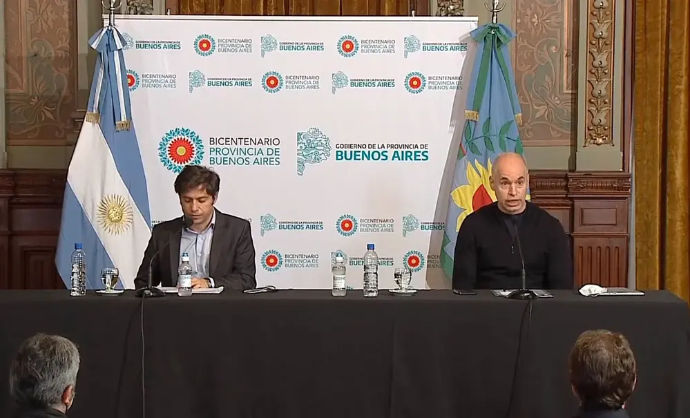 Kicillof y Larreta anticiparon que analizan endurecer la cuarentena en el AMBA