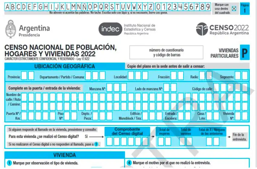 Censo Nacional: ¿Cuáles serán las preguntas que realizarán?
