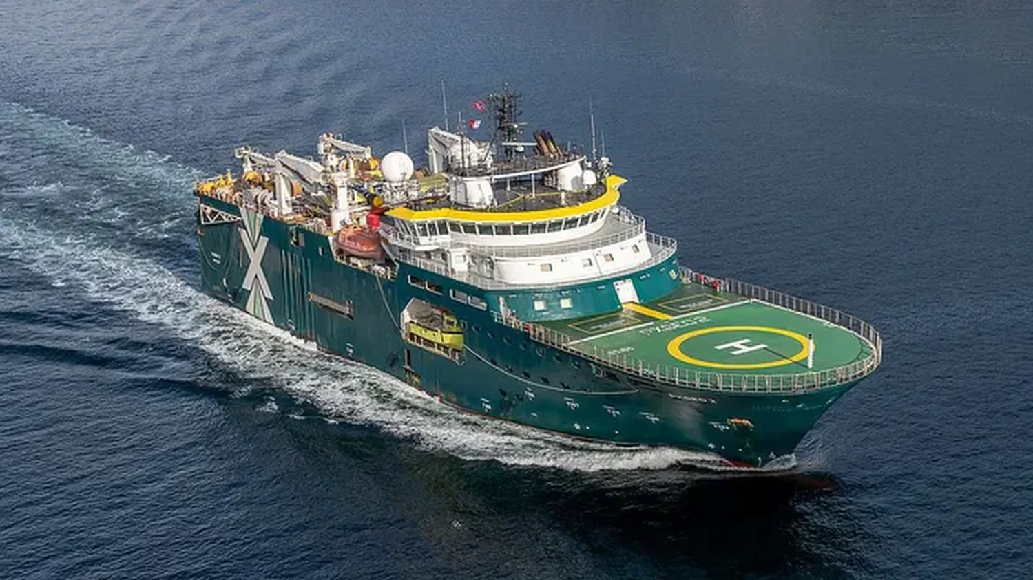 Offshore en Necochea. Durante la operación, se utilizó el buque sísmico Pxgeo2.