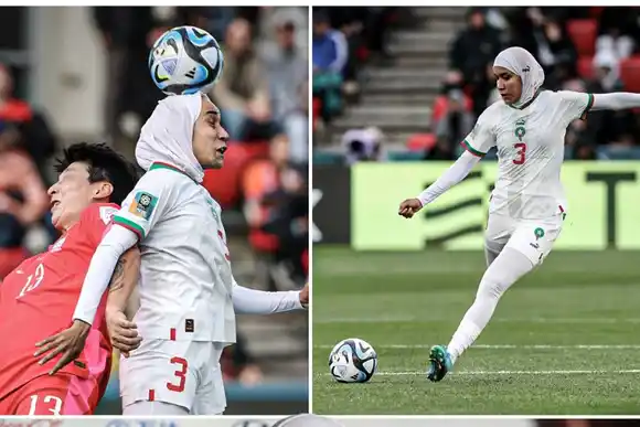 Benzina , la primera futbolista en usar hiyab en un Mundial