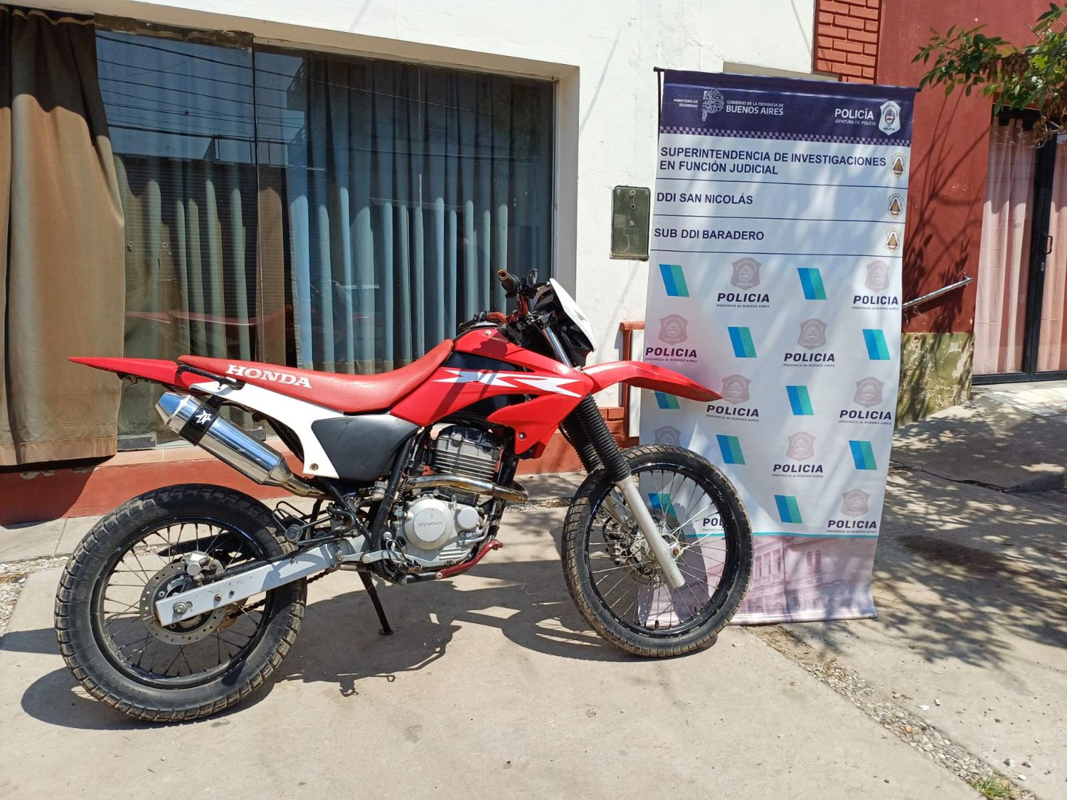 La moto secuestrada quedó a disposición de la Justicia.