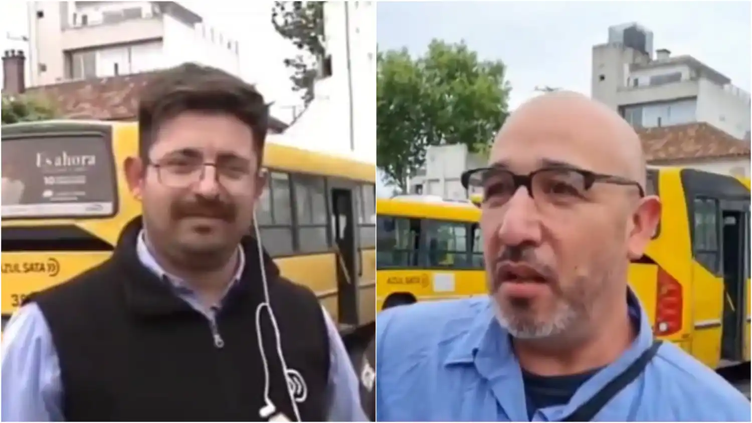 Javier (izquierda) y Rubén (derecha) comentaron que muchos de los choferes "están metidos" en la plataforma.