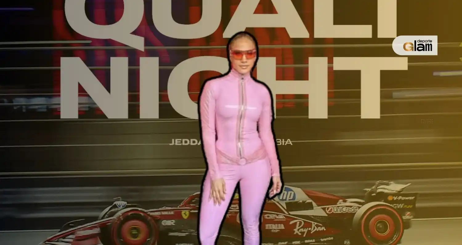 La cantante visitó los boxes de la escudería