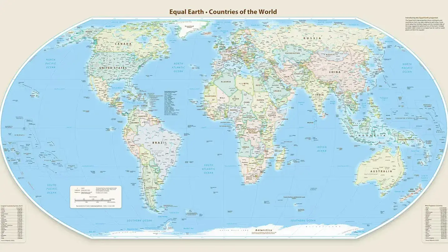 La ONU aprobó cambiar el mapa del mundo para reducir las distorsiones de la proyección Mercator