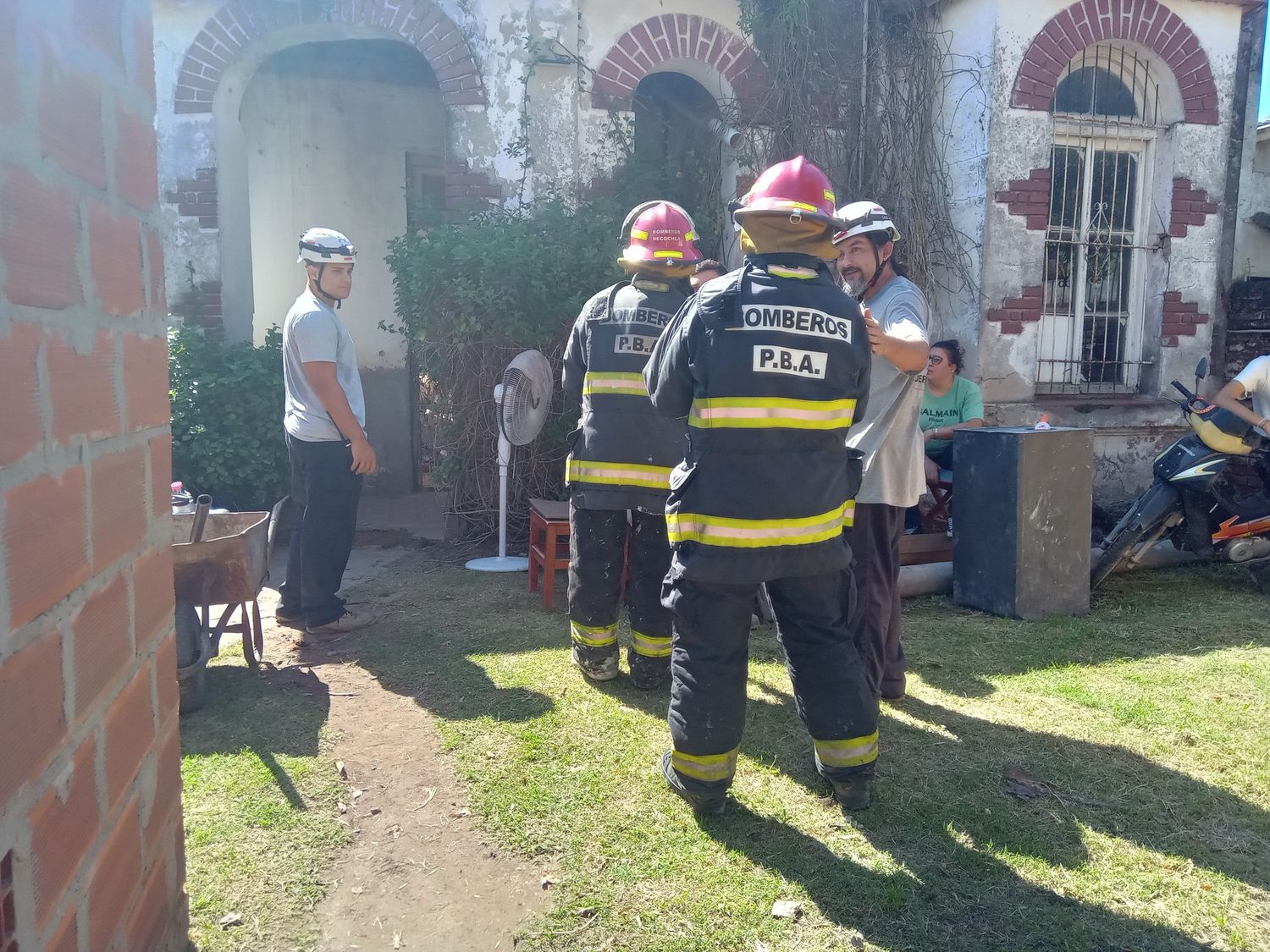 derrumbe bomberos