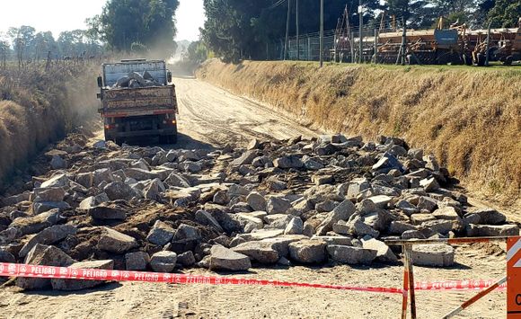 Tandil comenzó los trabajos para mejorar la seguridad vial en un cruce con la Ruta 226