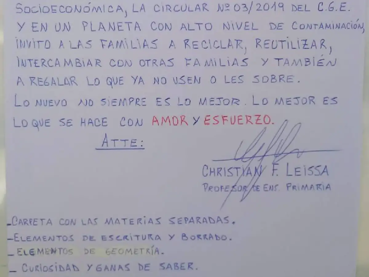 La curiosa lista de elementos para empezar las clases