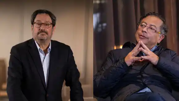 CHOCAN FUERTE el exvice uribista Santos y el presidente Petro