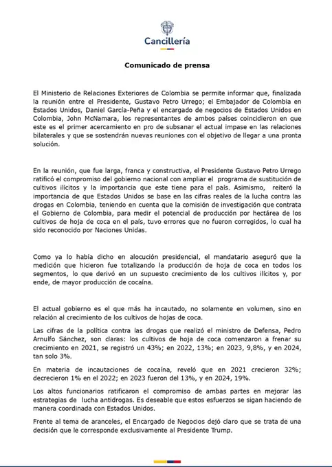 Cancillería Colombia