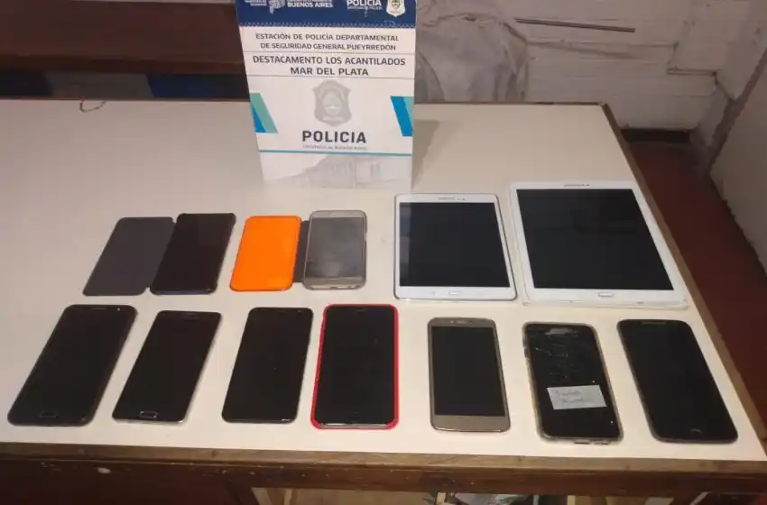 Esclarecen una serie de robos y recuperan nueve celulares