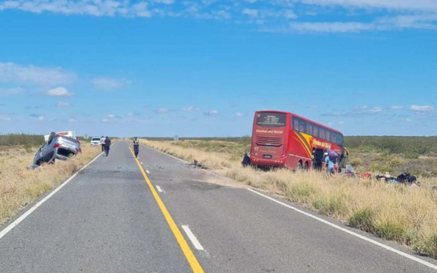 Cinco muertos en un choque frontal sobre la Ruta 152 de La Pampa