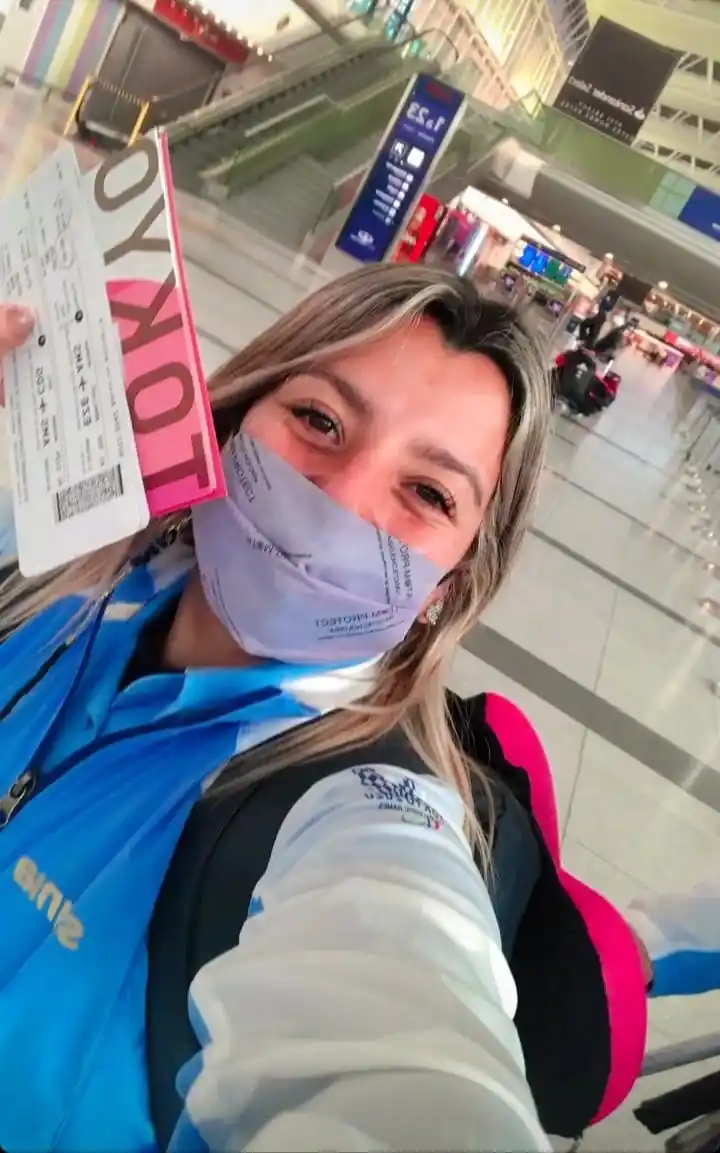 Antonella Ruiz Díaz viajó a Tokio con el sueño olímpico en su mochila