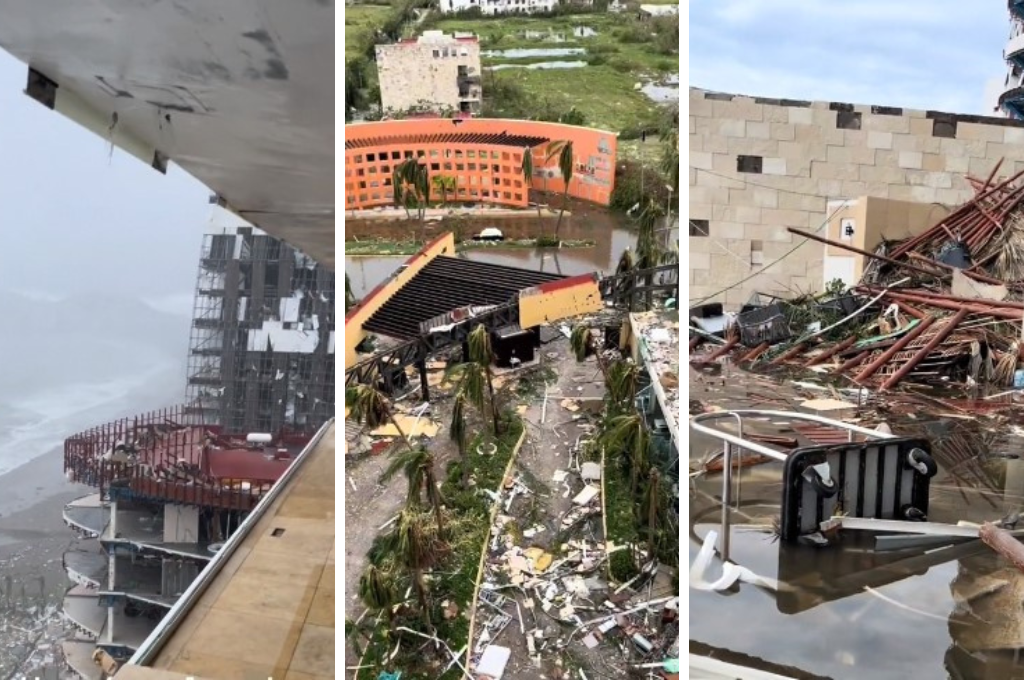 El paso del potente huracán Otis ocasionó destrozos en Acapulco.