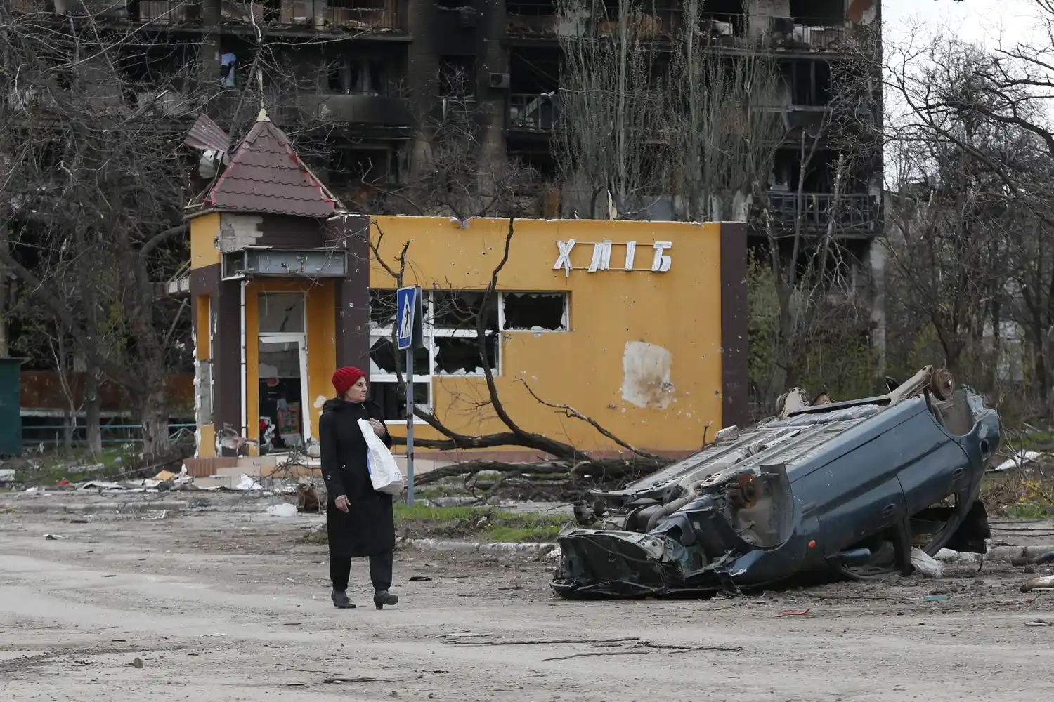 La ciudad de Mariupol presenta un desolador panorama.