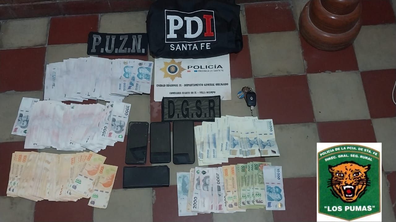 Los Pumas secuestraron una importante suma de dinero en allanamientos en la región