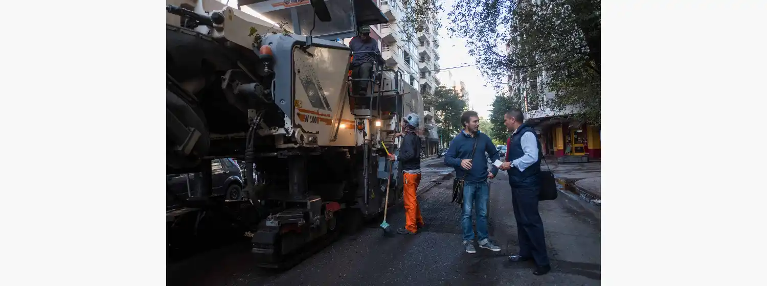Avanzan obras de pavimento en la zona de la ex Terminal y Tribunales