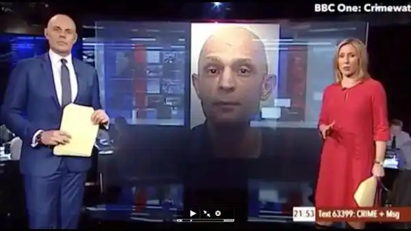 Momento incómodo: el criminal buscado es igual al conductor del noticiero