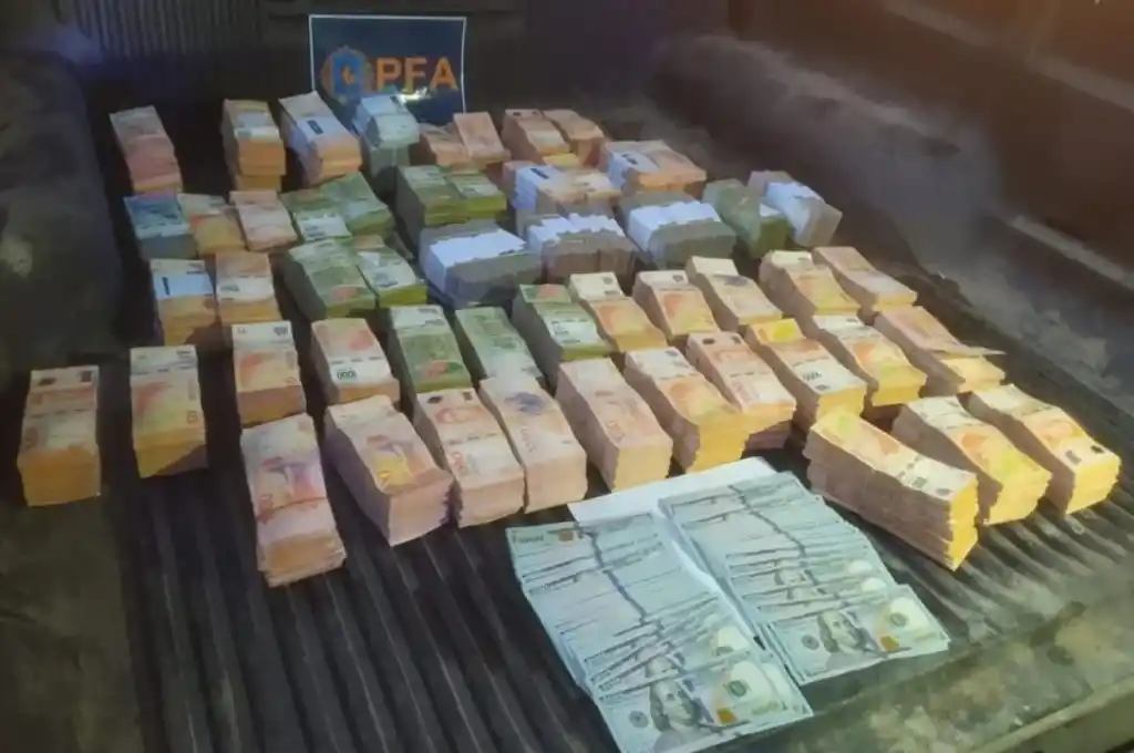 La importante suma de dinero fue secuestrada por la Policía Federal